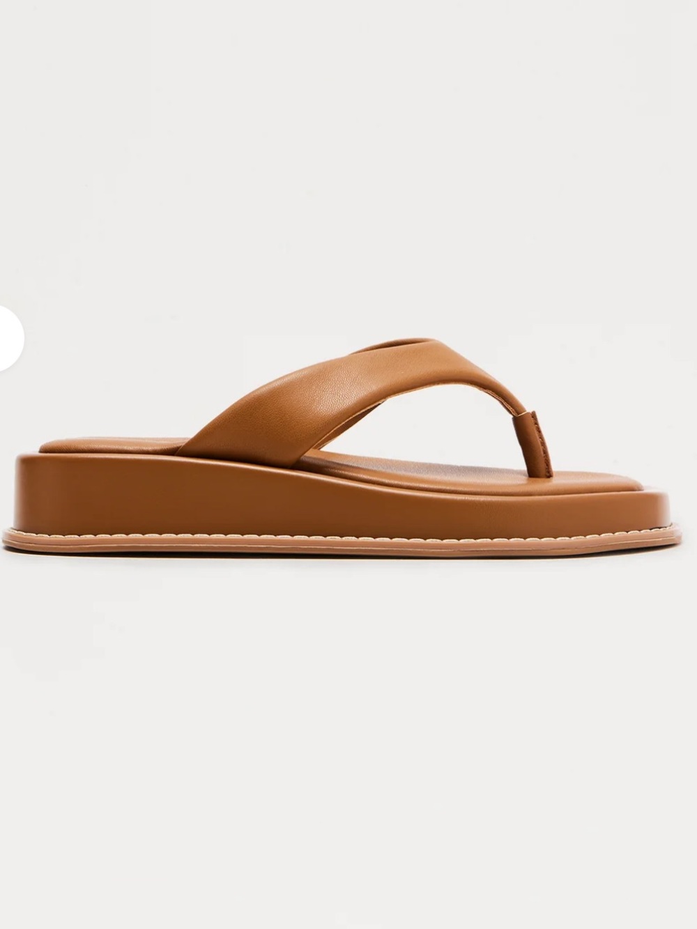 Fashion Nova Women's Brown Platform Thong Sandals